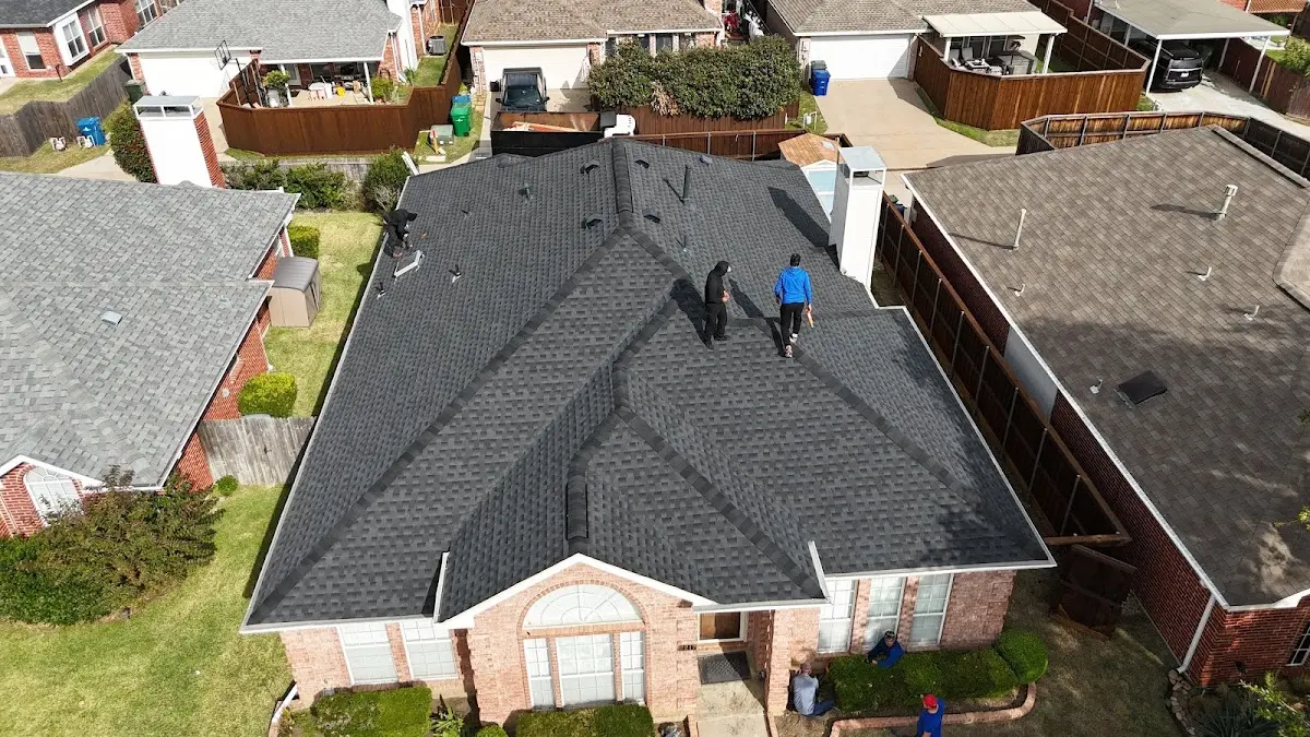 Slate & Tile Roof Repair work in progress on a Tustin property